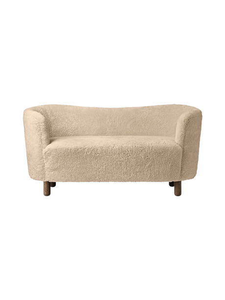 Mingle Sofa von Audo Copenhagen - Dunkel gebeizte Eiche - Sheepskin Honey - Jacobsen Plus