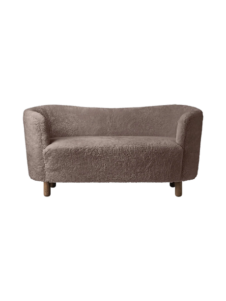 Mingle Sofa von Audo Copenhagen - Dunkel gebeizte Eiche - Schaffell Sahara - Jacobsen Plus
