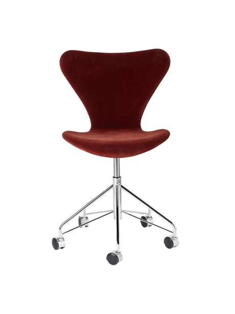 3117 Serie 7 Bürostuhl von Arne Jacobsen - Voll gepolstert / Belfast (Velour) / Herbstrot - Jacobsen Plus