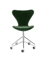 3117 Serie 7 Kontorstol af Arne Jacobsen - Fuldpolstret / Belfast (velour) / Forest green - Jacobsen Plus
