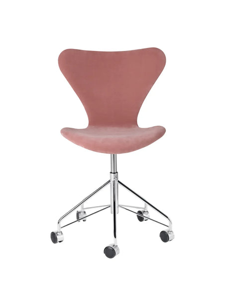 3117 Serie 7 Bürostuhl von Arne Jacobsen - Voll gepolstert / Belfast (Velour) / Misty rose - Jacobsen Plus
