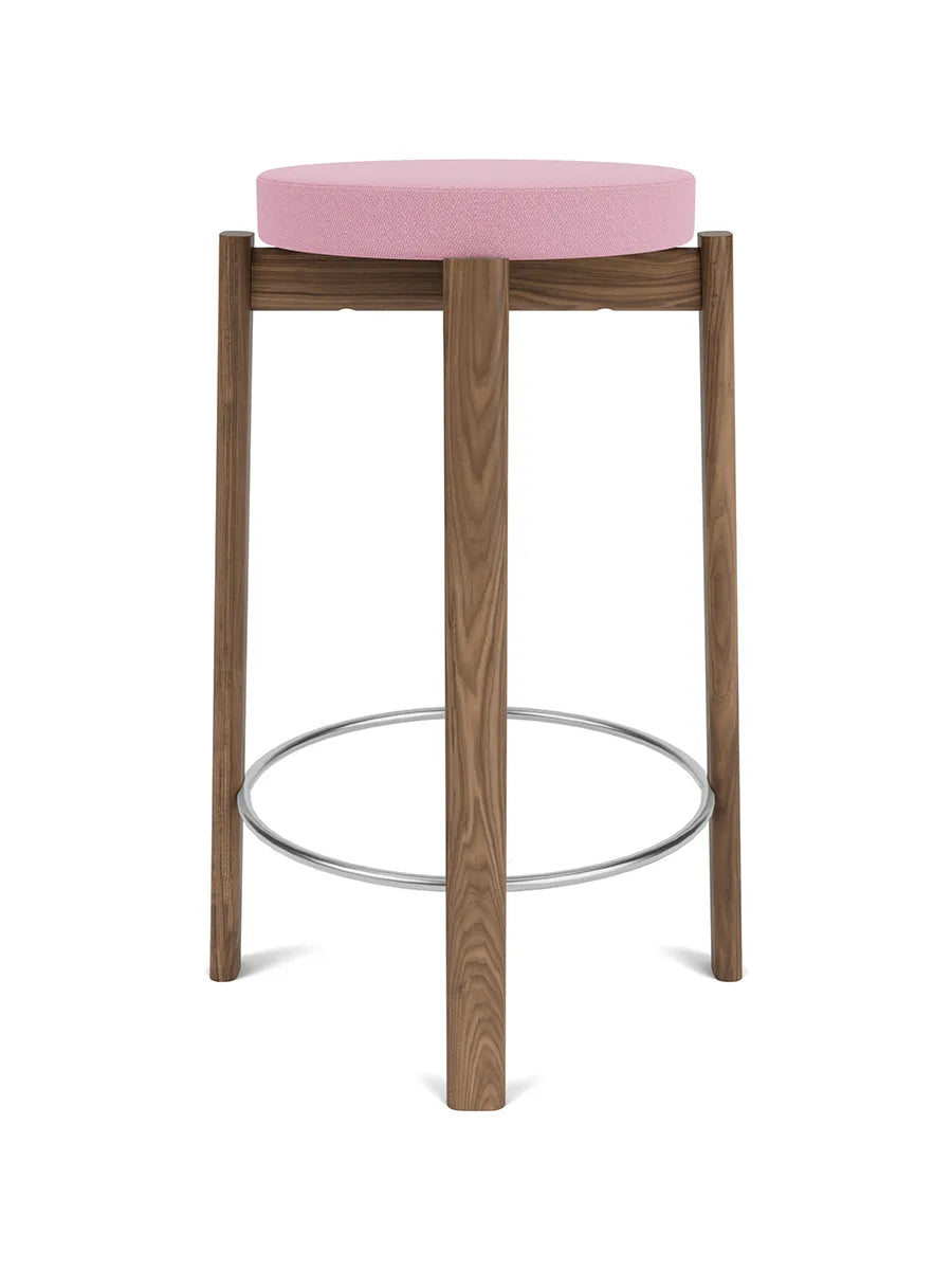 Passage Counter Stool, gepolstert von Audo Copenhagen - Walnuss - Vidar 0526 - Jacobsen Plus