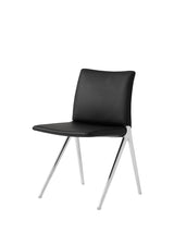 Kape IF7 spisebordsstol fra &Tradition - Poleret aluminium m. Noble Leather Black - Jacobsen Plus