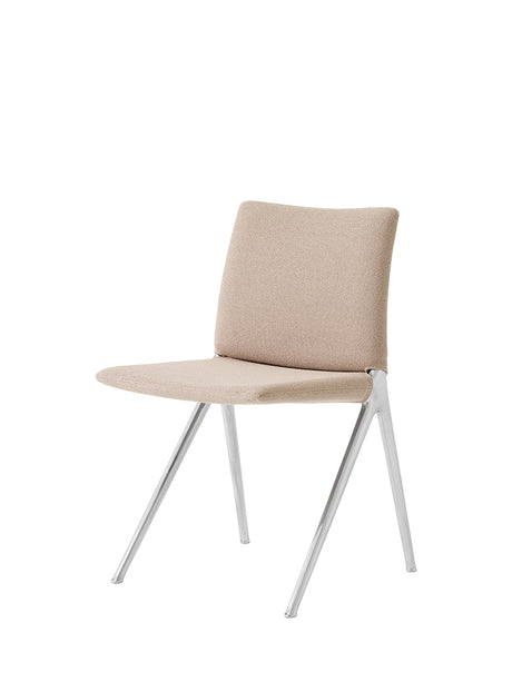 Kape IF7 spisebordsstol fra &Tradition - Poleret aluminium m. Grain 61252 - Jacobsen Plus