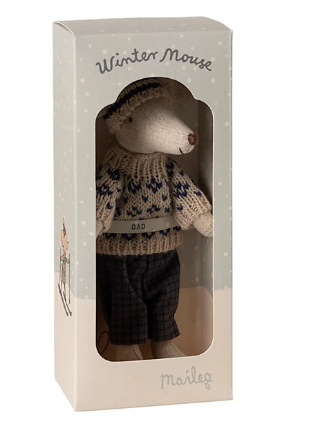 Wintermaus mit Ski, Vater von Maileg - 3 - Jacobsen Plus