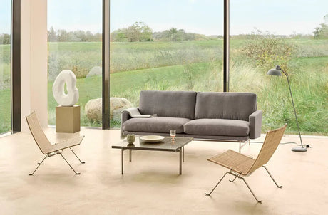 Lissoni Sofa, 2 Pers. 168 cm von Fritz Hansen - Christianshavn / Braun Bronze - Jacobsen Plus