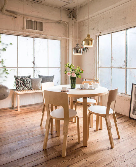 Aalto Table Round 90A, Ø100 cm von Artek - Birk - Jacobsen Plus