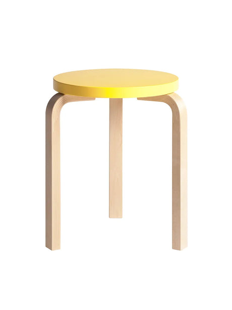 Stool 60, yellow lacquered fra Artek - 1 - Jacobsen Plus