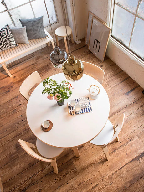 Aalto Table Round 90A, Ø100 cm von Artek - Birk - Jacobsen Plus