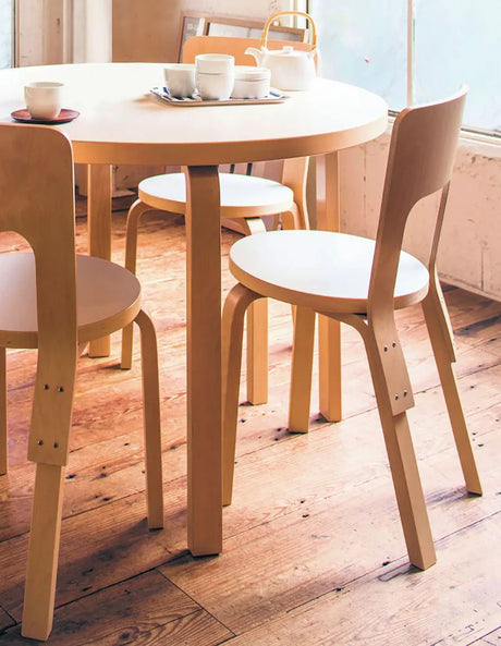 Chair 66 von Artek - Birk-Sort - Jacobsen Plus