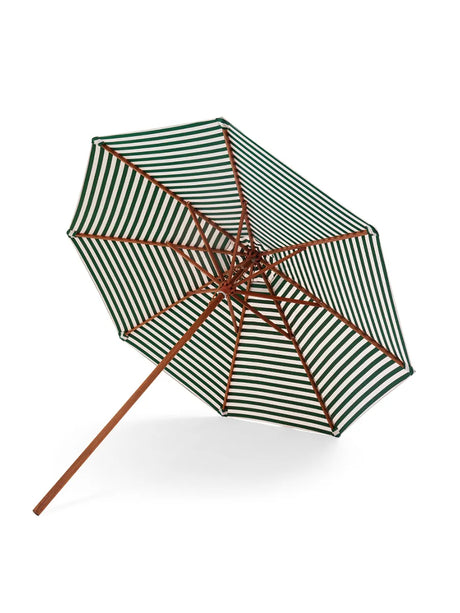 Skagerak Messina Sonnenschirm Ø300, Light Apricot/Dark Green Stripes von Fritz Hansen - 1 - Jacobsen Plus