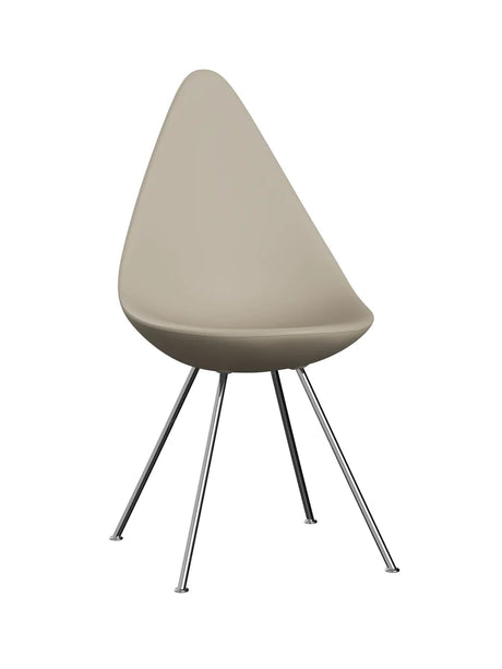 3110 Drop™ Stuhl af Arne Jacobsen - Kunststoff / Hellbeige / Krom - Jacobsen Plus