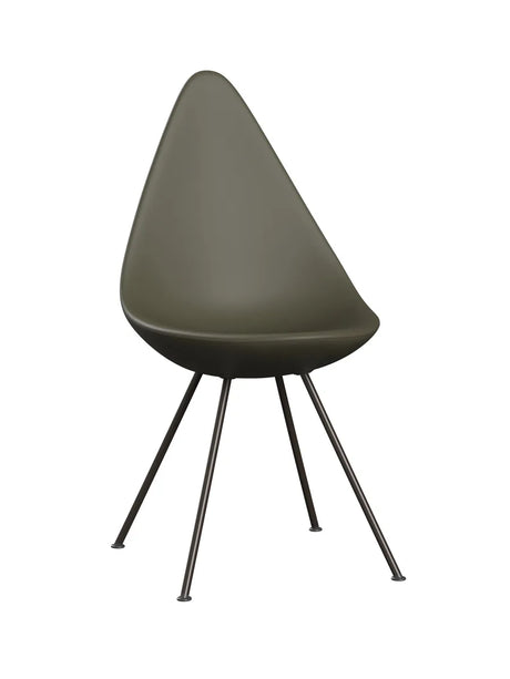 3110 Drop™ Stuhl af Arne Jacobsen - Kunststoff / Olive Green / Schwarz - Jacobsen Plus