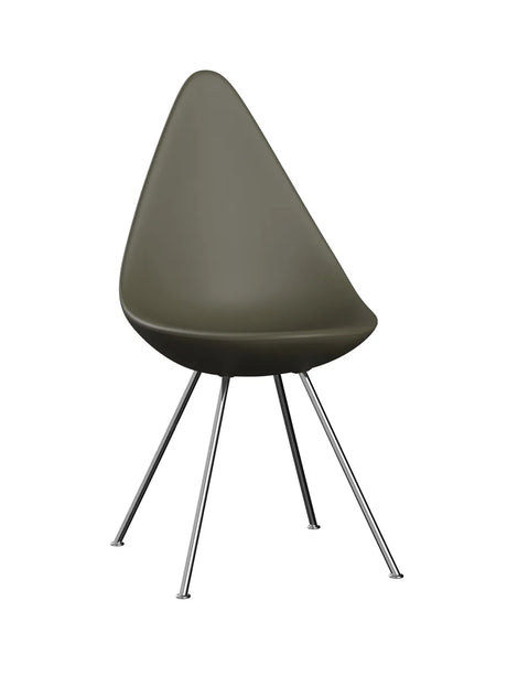 3110 Drop™ Stuhl af Arne Jacobsen - Kunststoff / Olive Green / Krom - Jacobsen Plus