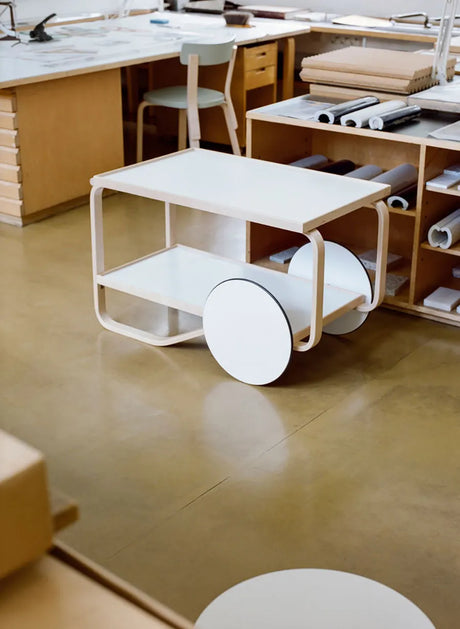 Tea Trolley 901 von Artek - Weiß - Jacobsen Plus