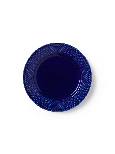 Rhombe Teller, dunkel Blau Ø23 cm von Lyngby Porzellan - 1 - Jacobsen Plus