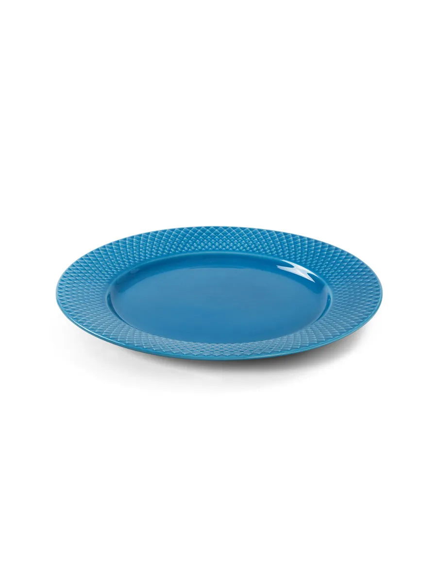 Rhombe tallerken, blå Ø27 cm fra Lyngby Porcelæn - 3 - Jacobsen Plus