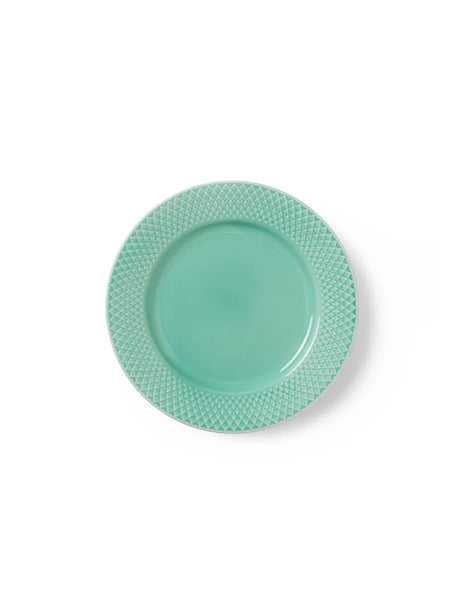 Rhombe Teller, Aqua Ø21 cm von Lyngby Porzellan - 1 - Jacobsen Plus