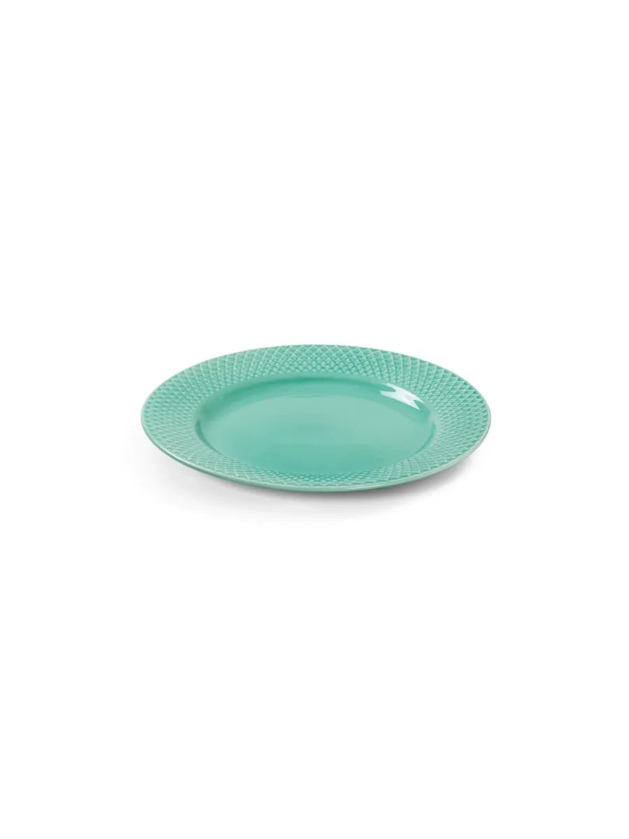 Rhombe tallerken, aqua Ø21 cm fra Lyngby Porcelæn - 3 - Jacobsen Plus