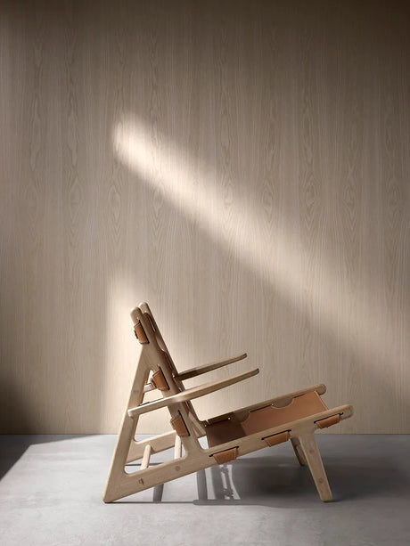 Hunting Chair von Børge Mogensen - Naturfarbenes Leder / Eiche geseift - Jacobsen Plus
