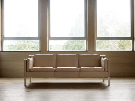 2213 Sofa von Børge Mogensen - Eiche geseift / Ledergruppe 2 - Jacobsen Plus