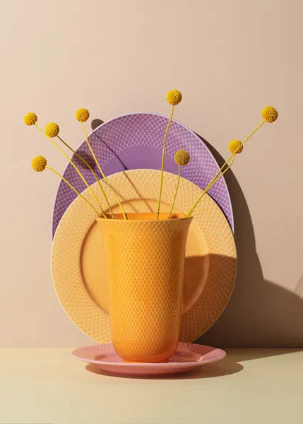 Rhombe Vase, Gelb von Lyngby Porcelæn - 2 - Jacobsen Plus