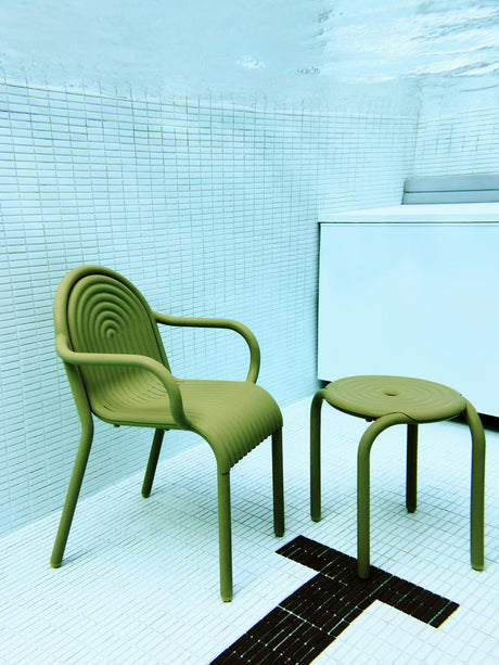 Groove Stool von Tom Dixon - Moos - Jacobsen Plus