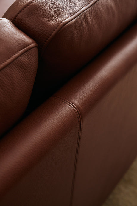 MH276 3-Sitzer Sofa in Baltique Anilinleder von Mogens Hansen - Baltique 95052 (Rot) - Jacobsen Plus