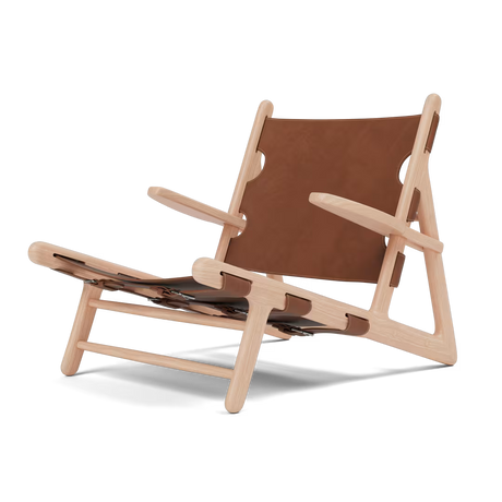 Hunting Chair von Børge Mogensen - Cognac Leder / Eiche geseift - Jacobsen Plus
