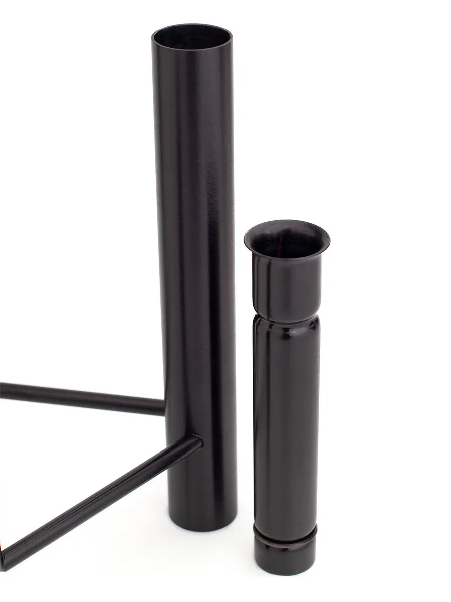 VISTA Vase und Kerzenständer, Schwarz von Kay Bojesen - 6 - Jacobsen Plus