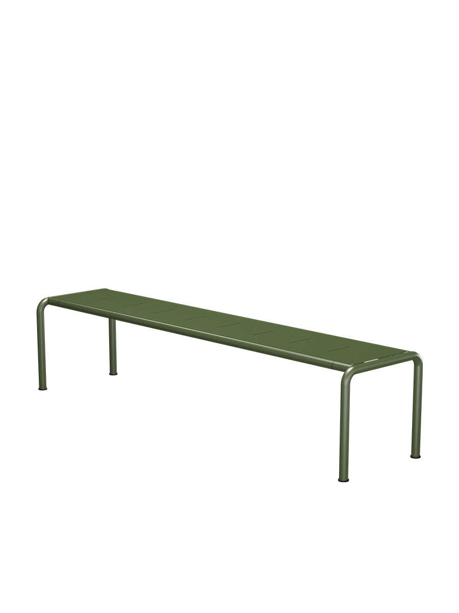 Avanti Bench, Long fra Houe - Olive Green stel - Olive Green aluminium sæde - Jacobsen Plus