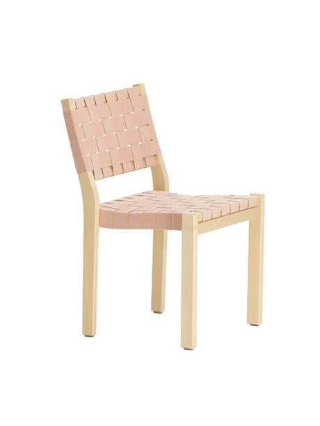 Chair 611 von Artek - Natur mit Rot-Naturgeflecht - Jacobsen Plus