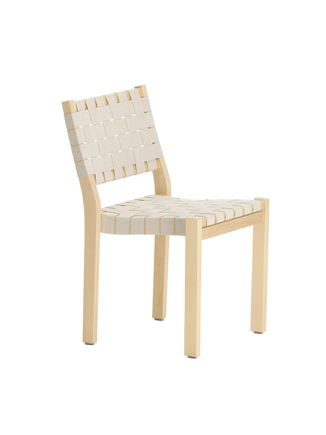 Chair 611 von Artek - Natur mit Weiß-Naturgeflecht - Jacobsen Plus