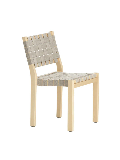 Chair 611 von Artek - Natur mit schwarz-naturfarbenem Geflecht - Jacobsen Plus
