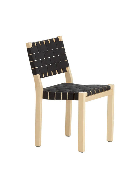 Chair 611 von Artek - Natur mit schwarzem Geflecht - Jacobsen Plus