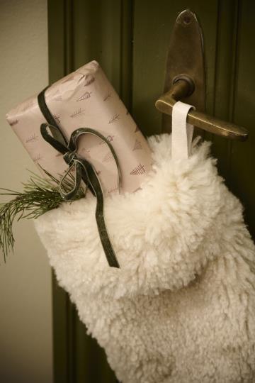 Lammschfell Weihnachtsstrumpf – Creme von Ib Laursen - 3 - Jacobsen Plus