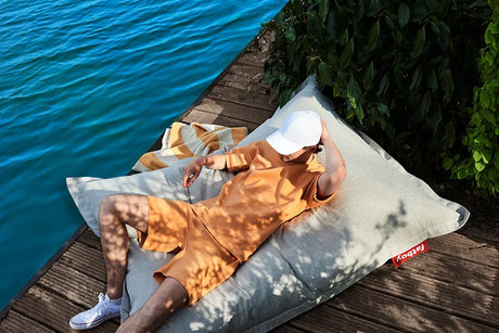 Original Outdoor Sitzsack von Fatboy - Stripe Cacao - Jacobsen Plus