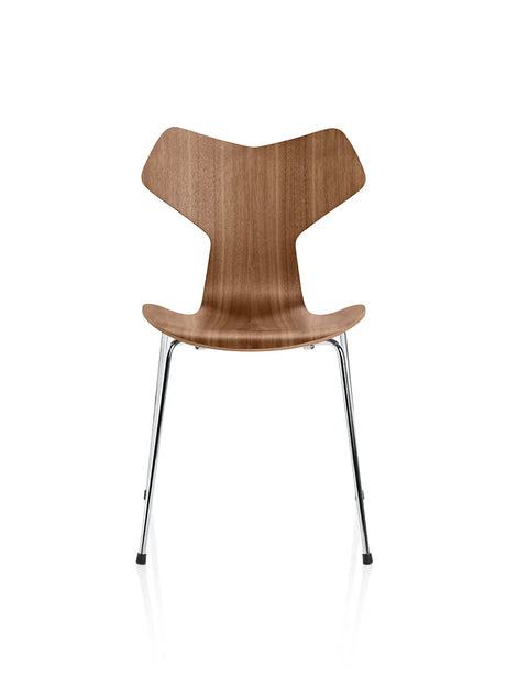 3130 Grand Prix™ Stuhl in Naturfurnier von Arne Jacobsen - Walnuss - Jacobsen Plus