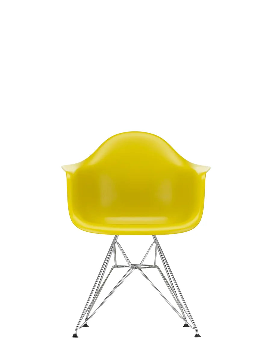 Eames Plastic Armchair DAR, verchromt von Vitra - Senf - Jacobsen Plus
