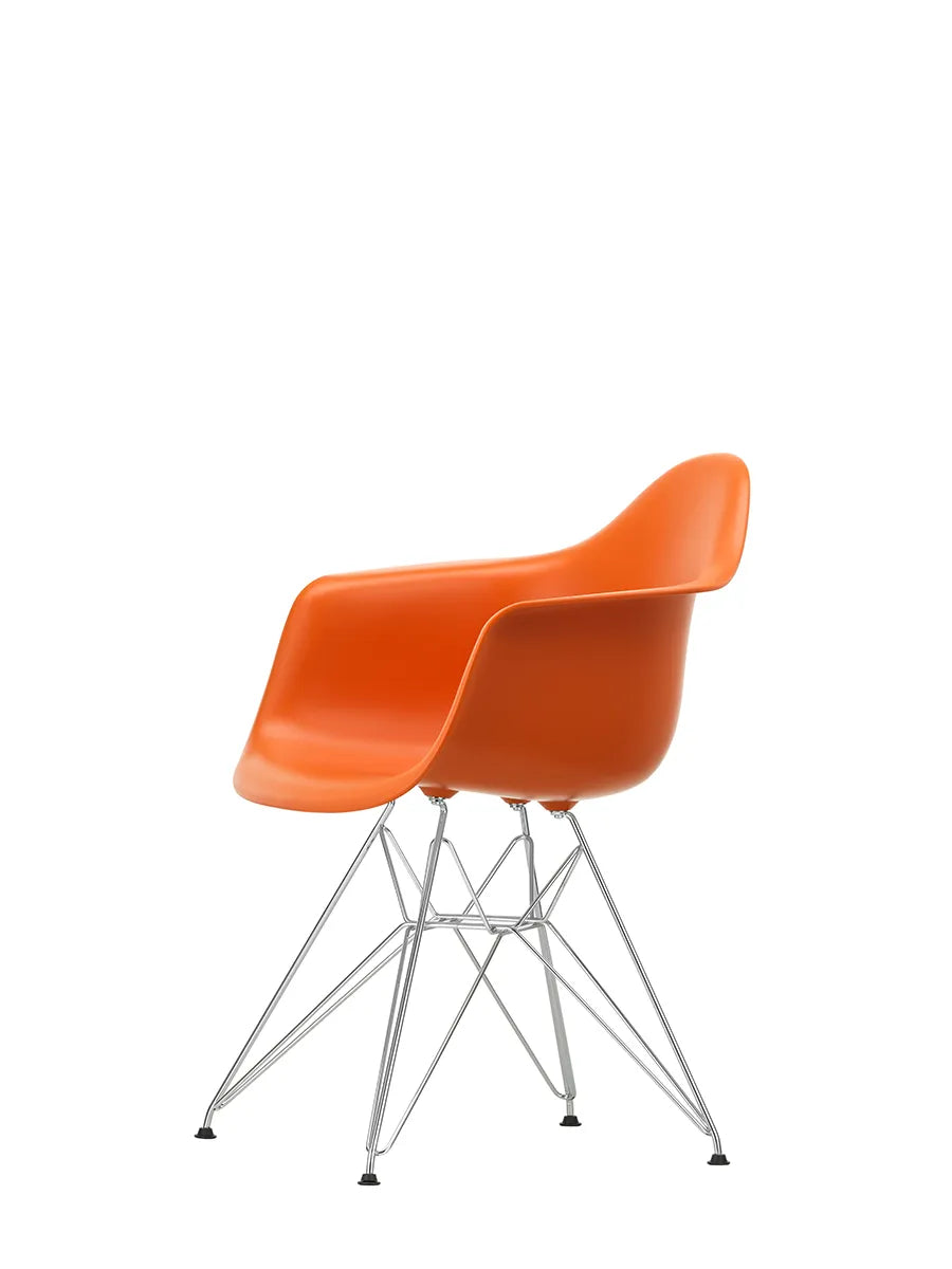 Eames Plastic Armchair DAR, verchromt von Vitra