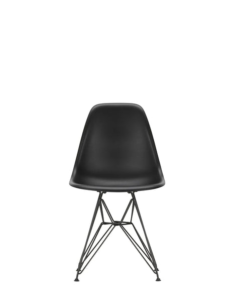 Eames Plastic Side Chair DSR, schwarz pulverbeschichtet von Vitra - Tiefschwarz - Jacobsen Plus