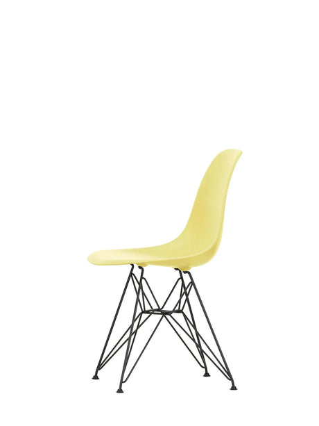 Eames Plastic Side Chair DSR, schwarz pulverbeschichtet von Vitra - Mustard - Jacobsen Plus