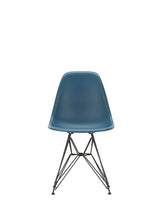 Eames Plastic Side Chair DSR, sort pulverlakeret fra Vitra - Sea blue - Jacobsen Plus