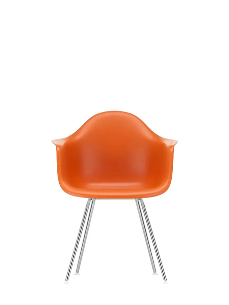 Eames Plastic Armchair DAX, verchromt von Vitra - Rostorange - Jacobsen Plus