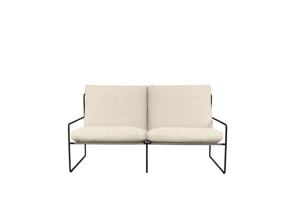 Desert 2-Seater fra Ferm Living - Black - Pure Boucle - Off-white - Jacobsen Plus