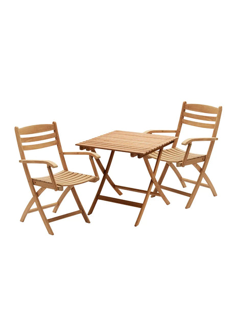 Skagerak Selandia Set, 2 Armstühle und Tisch 75 von Fritz Hansen - 1 - Jacobsen Plus