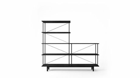 Seiton Regal 3-2 L in Schwarz Eiche von Stellar Works - 1 - Jacobsen Plus