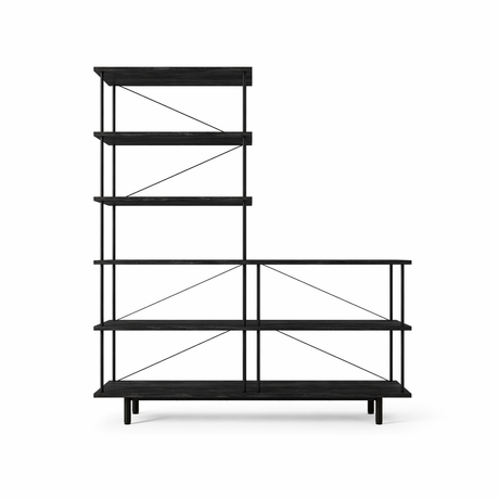 Seiton Regal 3-3 L in Schwarz Eiche von Stellar Works - 1 - Jacobsen Plus