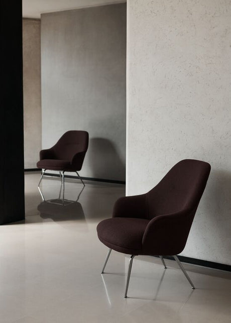 &Tradition Rely HW140 Lounge-Sessel - Re-Wool 0218/Schwarz Gestell - Jacobsen Plus