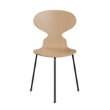 3100 Myren med 3 ben, sort stel af Arne Jacobsen - Klar lakeret finér - Bøg - Jacobsen Plus